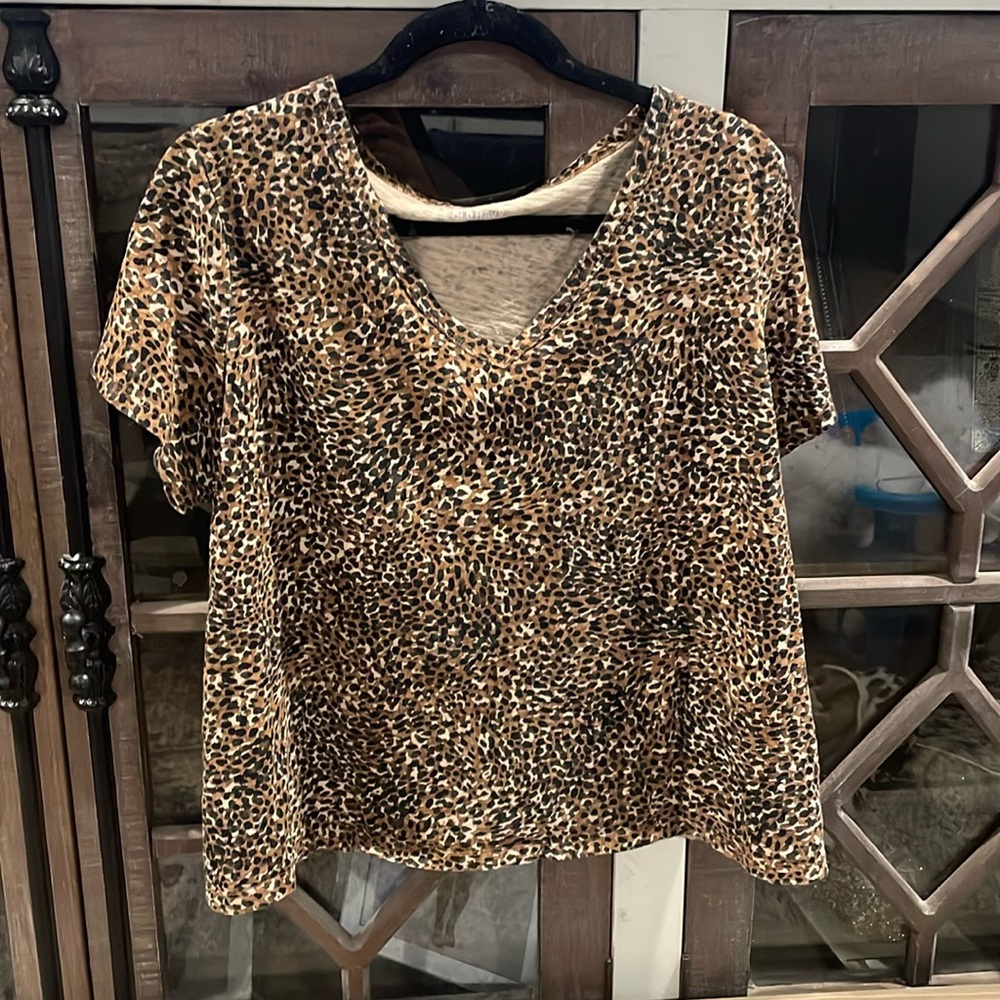 Old Navy cheetah print shirt